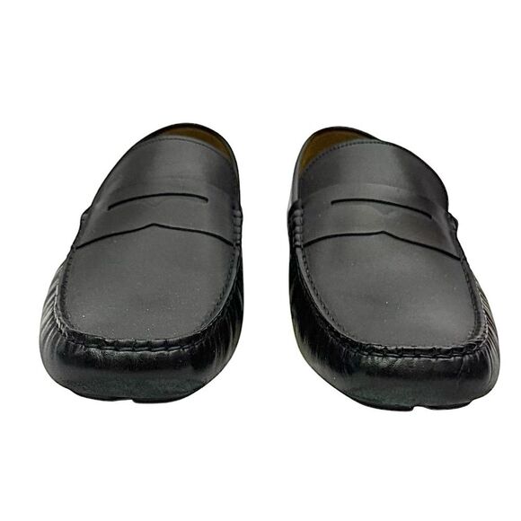 Vince Camuto Black Leather Men’s Driving Moc Pre-Owned EUC Size 14 Medium - Picture 5 of 9